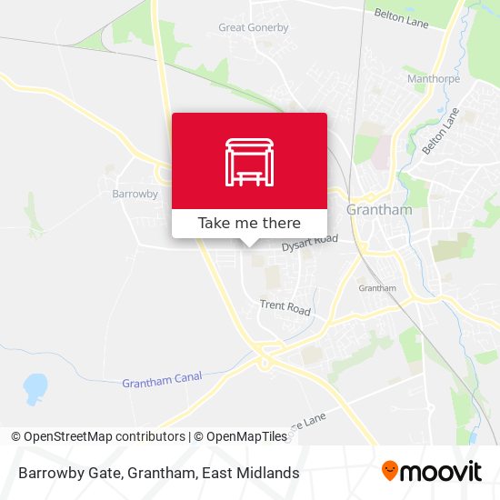 Barrowby Gate, Grantham map