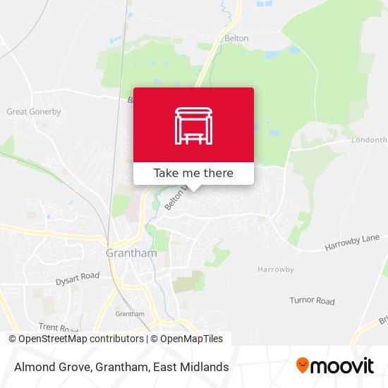 Almond Grove, Grantham map
