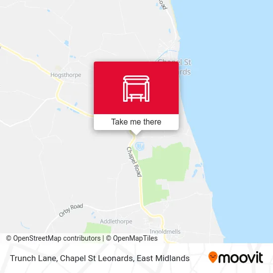 Trunch Lane, Chapel St Leonards map