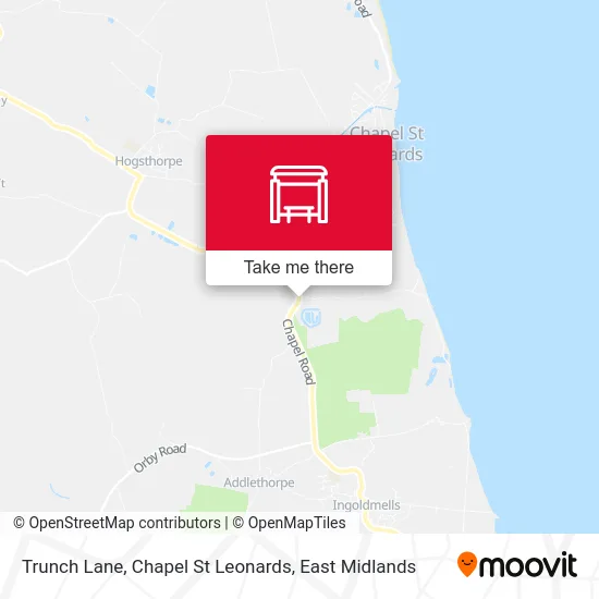 Trunch Lane, Chapel St Leonards map