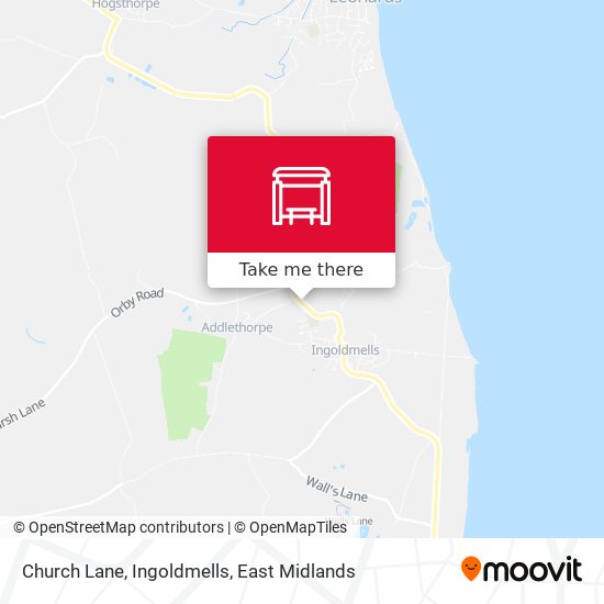 Church Lane, Ingoldmells map