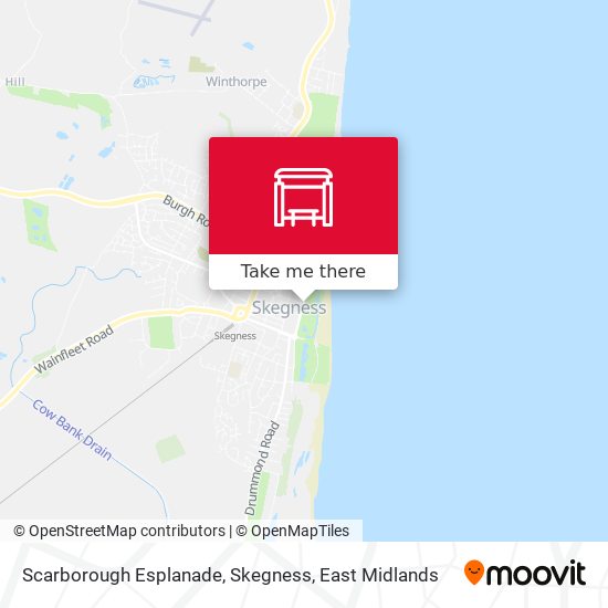 Scarborough Esplanade, Skegness map