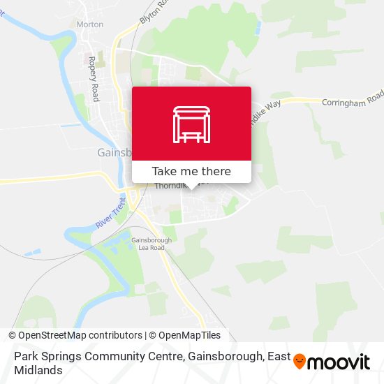 Park Springs Community Centre, Gainsborough map
