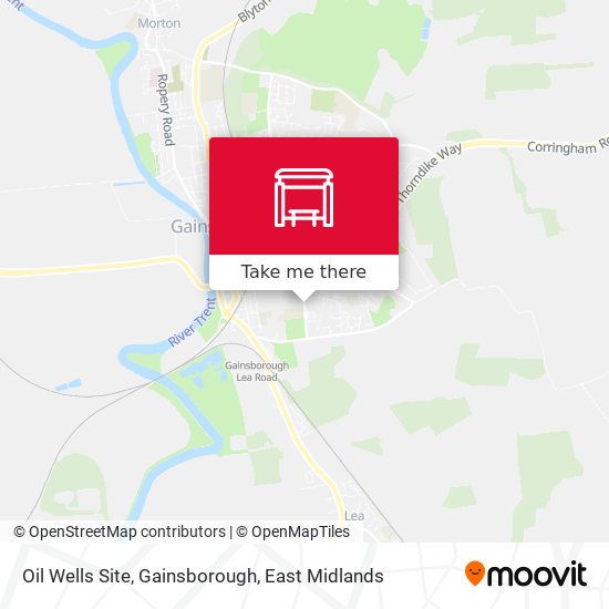 Oil Wells Site, Gainsborough map