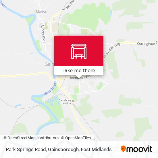 Park Springs Road, Gainsborough map