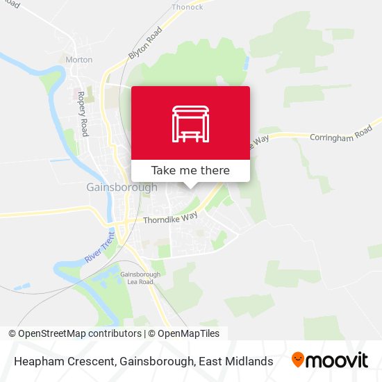 Heapham Crescent, Gainsborough map