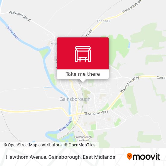 Hawthorn Avenue, Gainsborough map