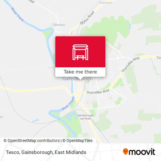 Tesco, Gainsborough map