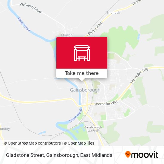 Gladstone Street, Gainsborough map