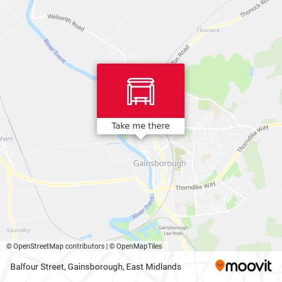 Balfour Street, Gainsborough map