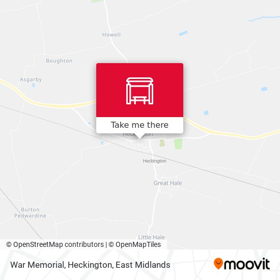 War Memorial, Heckington map