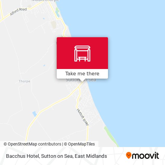 Bacchus Hotel, Sutton on Sea map