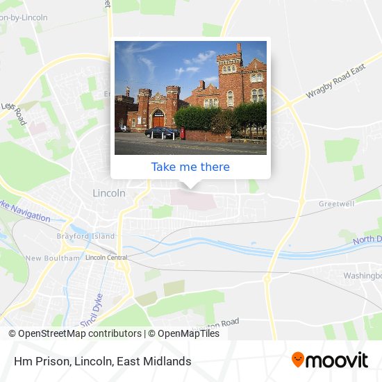 Hm Prison, Lincoln map