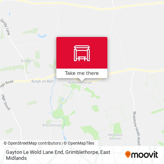 Gayton Le Wold Lane End, Grimblethorpe map