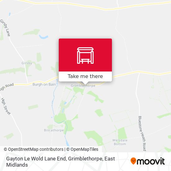 Gayton Le Wold Lane End, Grimblethorpe map