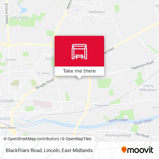 Blackfriars Road, Lincoln map