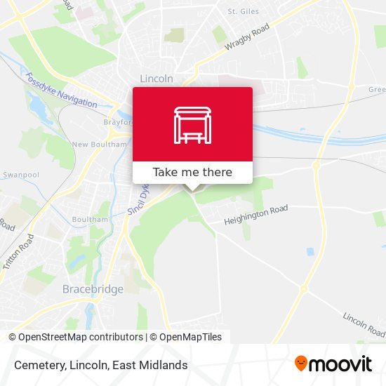Cemetery, Lincoln map