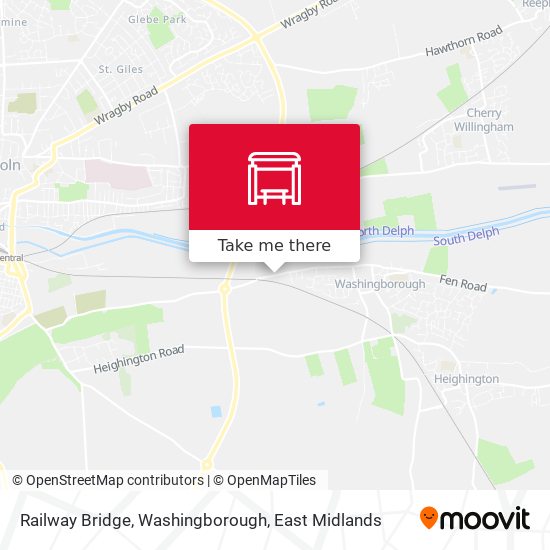 Railway Bridge, Washingborough map