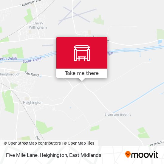 Five Mile Lane, Heighington map
