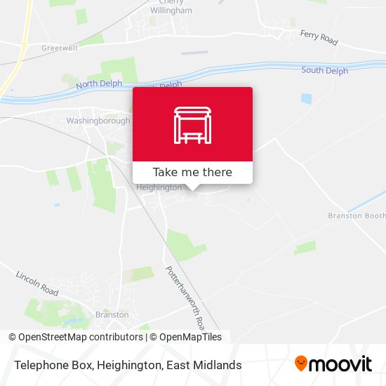 Telephone Box, Heighington map