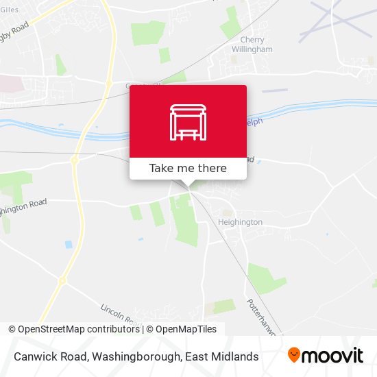 Canwick Road, Washingborough map