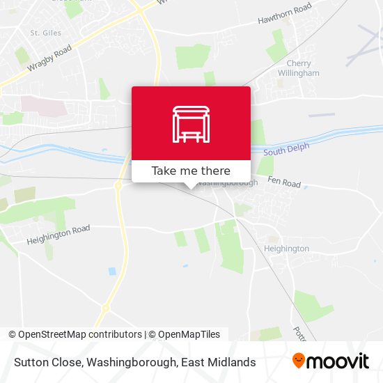 Sutton Close, Washingborough map