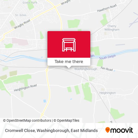 Cromwell Close, Washingborough map