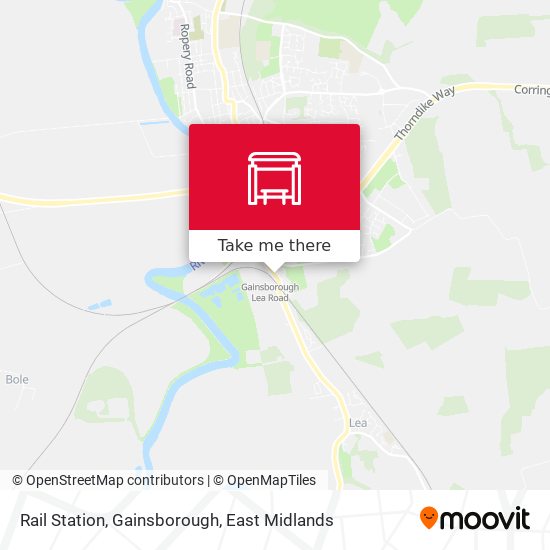Rail Station, Gainsborough map