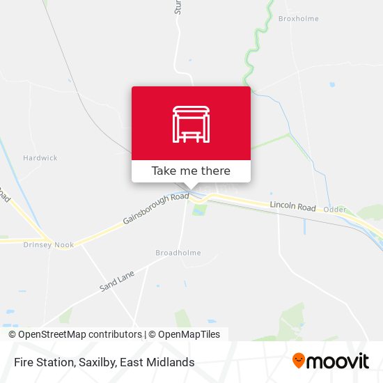 Fire Station, Saxilby map