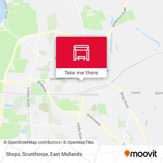 Shops, Scunthorpe map