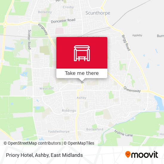 Priory Hotel, Ashby map