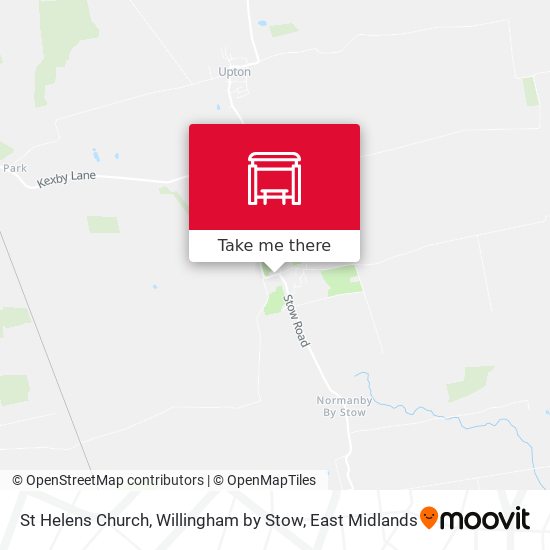 St Helens Church, Willingham by Stow map