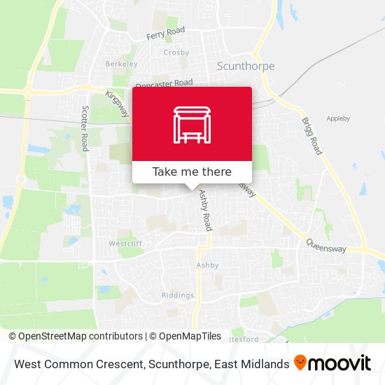 West Common Crescent, Scunthorpe map