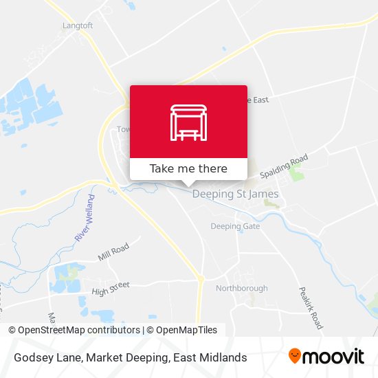 Godsey Lane, Market Deeping map