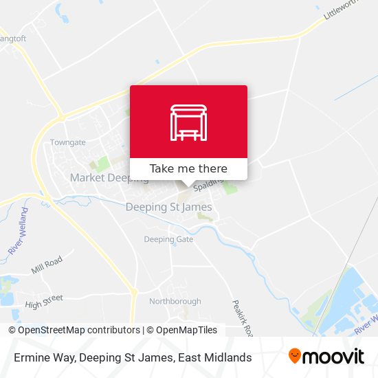 Ermine Way, Deeping St James map