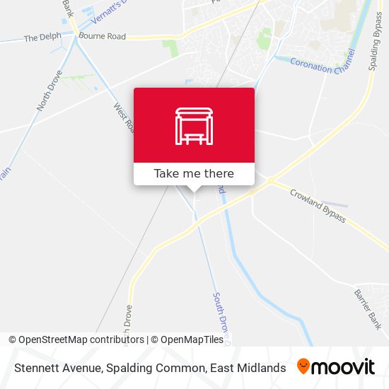 Stennett Avenue, Spalding Common map