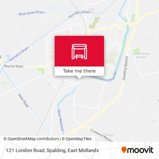 121 London Road, Spalding map