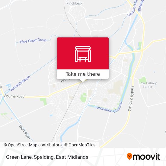 Green Lane, Spalding map