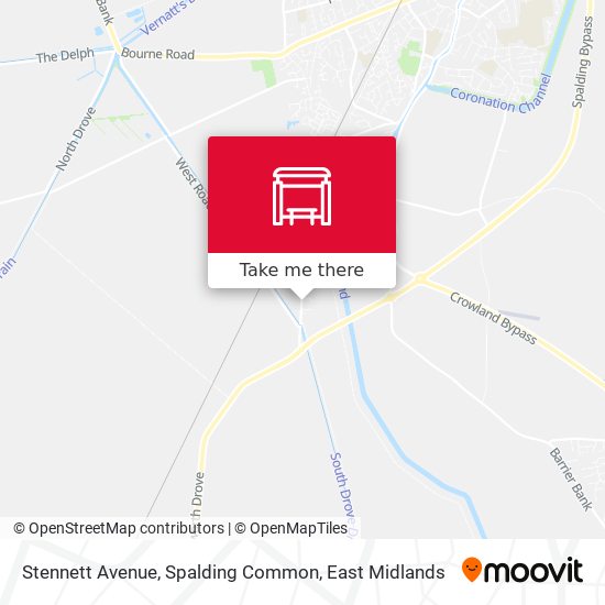 Stennett Avenue, Spalding Common map