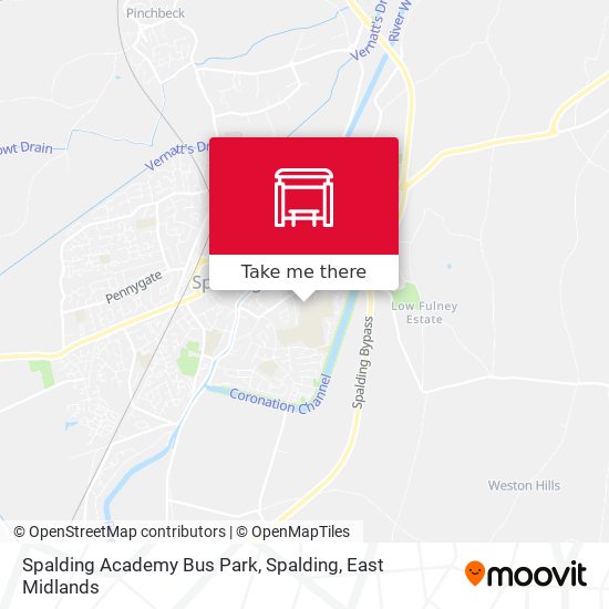 Spalding Academy Bus Park, Spalding map
