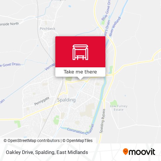 Oakley Drive, Spalding map