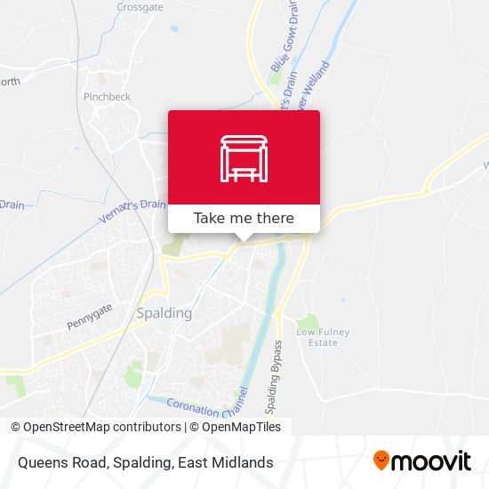 Queens Road, Spalding map