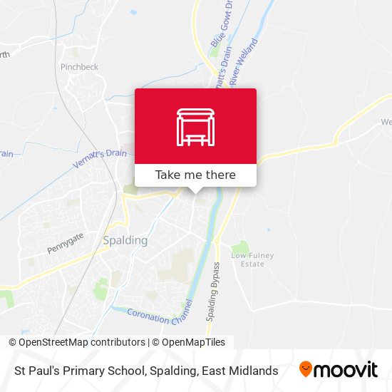 St Paul's Primary School, Spalding map