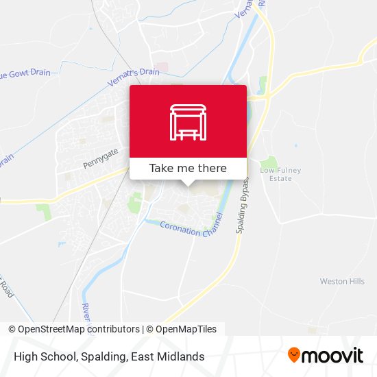 High School, Spalding map