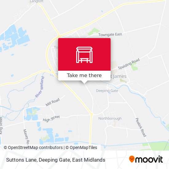 Suttons Lane, Deeping Gate map