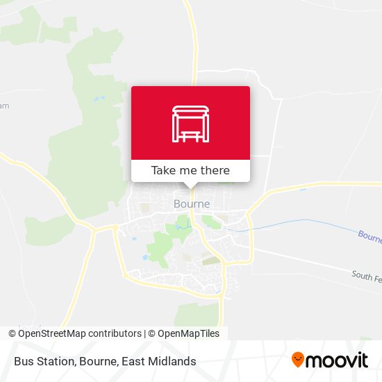 Bus Station, Bourne map
