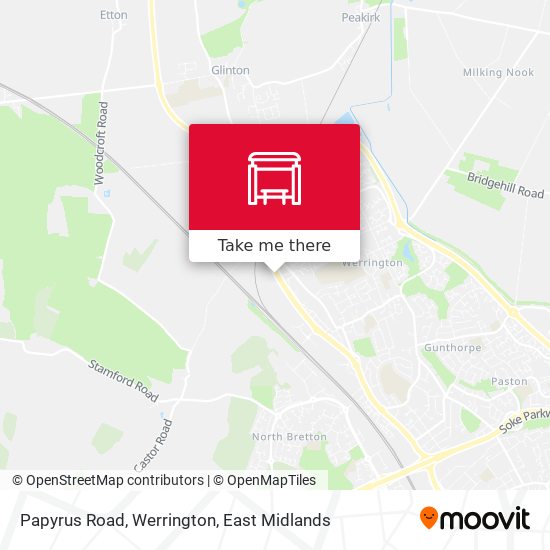 Papyrus Road, Werrington map