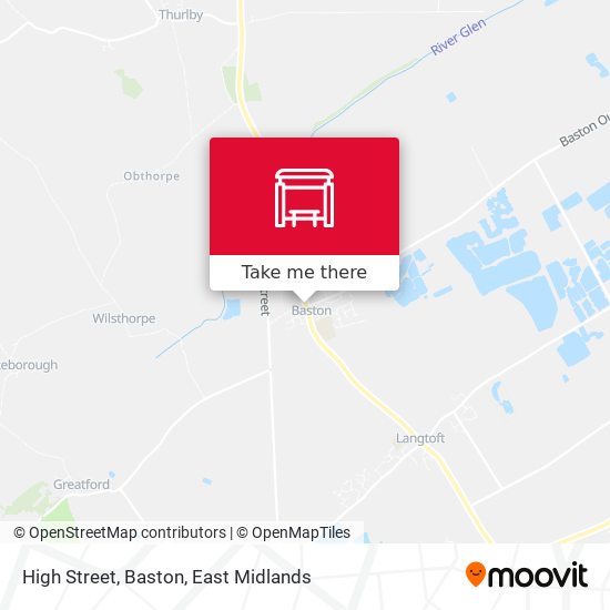 High Street, Baston map