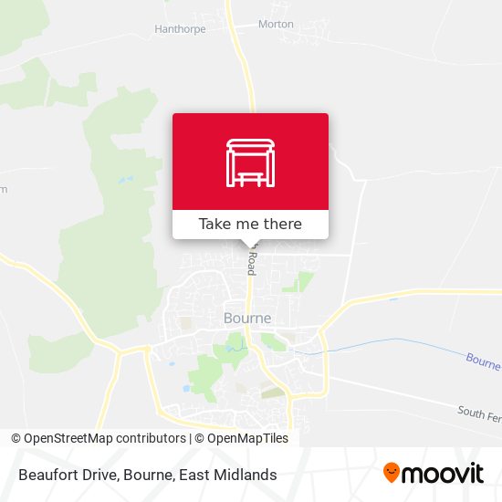 Beaufort Drive, Bourne map
