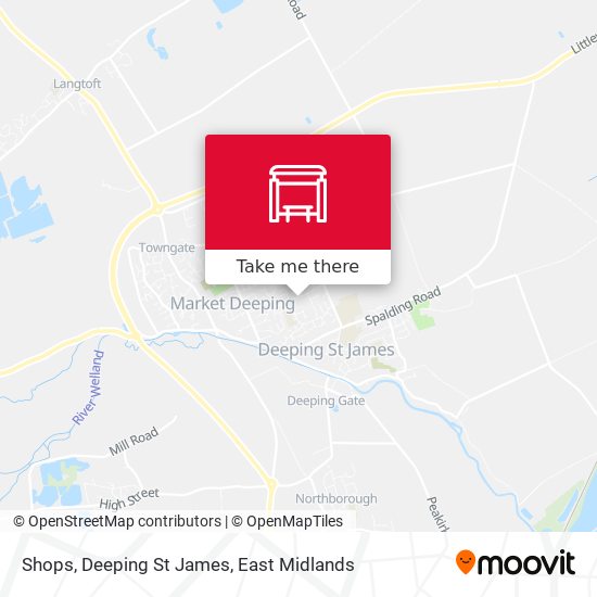 Shops, Deeping St James map